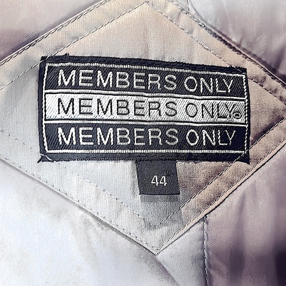 Members Only Vintage Smokey Grey Classic Iconic Racer Jacket, Men’s Sz 44/Medium - Picture 12 of 16